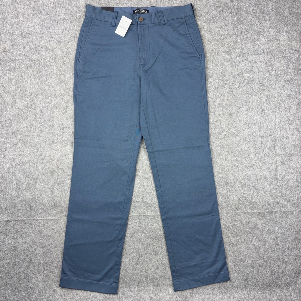 J.Crew Chino Pants Mens 29x30 Blue Mercantile Flex Athletic Cotton Stretch NEW
